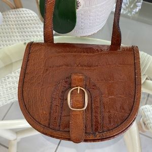 Vintage Crocodile Shoulder /Crossbody  Bag